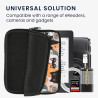 Kwmobile housse de protection pour liseuse - étui de protection pour e-reader en néoprène - orange-noir-blanc