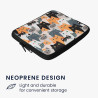Kwmobile housse de protection pour liseuse - étui de protection pour e-reader en néoprène - orange-noir-blanc