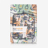 Kwmobile housse de protection pour liseuse - étui de protection pour e-reader en néoprène - orange-noir-blanc