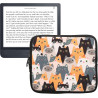 Kwmobile housse de protection pour liseuse - étui de protection pour e-reader en néoprène - orange-noir-blanc