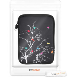 kwmobile Housse de Protection pour Liseuse - Étui de Protection 17 x 12 x 2 cm pour E-Reader en Néoprène - Multicolore-Fuchsia-N