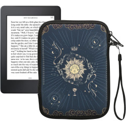 kwmobile Housse de Protection pour Liseuse - Étui de Protection 17 x 12 x 2 cm pour E-Reader en Néoprène - Bleu foncé-Jaune-Noir