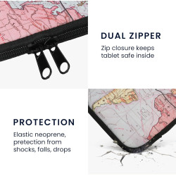 kwmobile Housse de Protection pour Liseuse - Étui de Protection 17 x 12 x 2 cm pour E-Reader en Néoprène - Noir-Multicolore