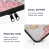 kwmobile Housse de Protection pour Liseuse - Étui de Protection 17 x 12 x 2 cm pour E-Reader en Néoprène - Noir-Multicolore