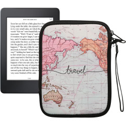 kwmobile Housse de Protection pour Liseuse - Étui de Protection 17 x 12 x 2 cm pour E-Reader en Néoprène - Noir-Multicolore