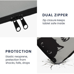 kwmobile Housse de Protection pour Liseuse - Étui de Protection 17 x 12 x 2 cm pour E-Reader en Néoprène - Gris-Noir