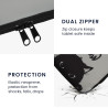 kwmobile Housse de Protection pour Liseuse - Étui de Protection 17 x 12 x 2 cm pour E-Reader en Néoprène - Gris-Noir