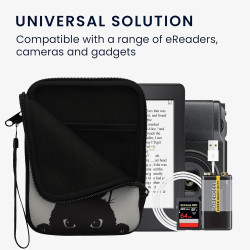 kwmobile Housse de Protection pour Liseuse - Étui de Protection 17 x 12 x 2 cm pour E-Reader en Néoprène - Gris-Noir