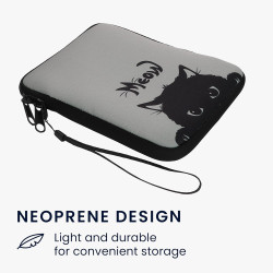 kwmobile Housse de Protection pour Liseuse - Étui de Protection 17 x 12 x 2 cm pour E-Reader en Néoprène - Gris-Noir