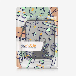 kwmobile Housse de Protection pour Liseuse - Étui de Protection 17 x 12 x 2 cm pour E-Reader en Néoprène - Gris-Noir