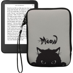 kwmobile Housse de Protection pour Liseuse - Étui de Protection 17 x 12 x 2 cm pour E-Reader en Néoprène - Gris-Noir