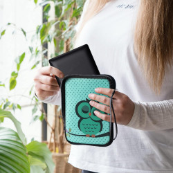 kwmobile Housse de Protection pour Liseuse - Étui de Protection 17 x 12 x 2 cm pour E-Reader en Néoprène - Turquoise-Marron-Ment