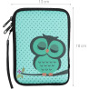 kwmobile Housse de Protection pour Liseuse - Étui de Protection 17 x 12 x 2 cm pour E-Reader en Néoprène - Turquoise-Marron-Ment