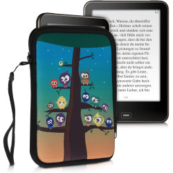 kwmobile Housse de Protection pour Liseuse - Étui de Protection 17 x 12 x 2 cm pour E-Reader en Néoprène - Multicolore-Bleu-Marr