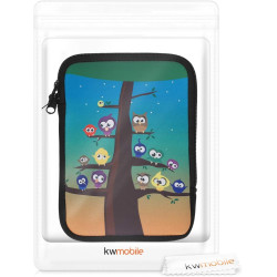 kwmobile Housse de Protection pour Liseuse - Étui de Protection 17 x 12 x 2 cm pour E-Reader en Néoprène - Multicolore-Bleu-Marr