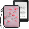 kwmobile Housse de Protection pour Liseuse - Étui de Protection 17 x 12 x 2 cm pour E-Reader en Néoprène - Rose Clair-Blanc-Rose