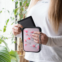 kwmobile Housse de Protection pour Liseuse - Étui de Protection 17 x 12 x 2 cm pour E-Reader en Néoprène - Rose Clair-Blanc-Rose