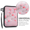 kwmobile Housse de Protection pour Liseuse - Étui de Protection 17 x 12 x 2 cm pour E-Reader en Néoprène - Rose Clair-Blanc-Rose