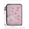 kwmobile Housse de Protection pour Liseuse - Étui de Protection 17 x 12 x 2 cm pour E-Reader en Néoprène - Rose Clair-Blanc-Rose