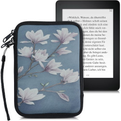kwmobile Housse de Protection pour Liseuse - Étui de Protection 17 x 12 x 2 cm pour E-Reader en Néoprène - Taupe-Blanc-Bleu-Gris