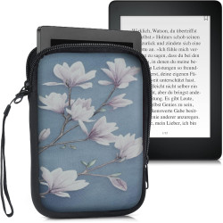 kwmobile Housse de Protection pour Liseuse - Étui de Protection 17 x 12 x 2 cm pour E-Reader en Néoprène - Taupe-Blanc-Bleu-Gris