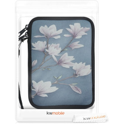 kwmobile Housse de Protection pour Liseuse - Étui de Protection 17 x 12 x 2 cm pour E-Reader en Néoprène - Taupe-Blanc-Bleu-Gris