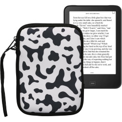 kwmobile Housse de Protection pour Liseuse - Étui de Protection 17 x 12 x 2 cm pour E-Reader en Néoprène - Noir-Blanc