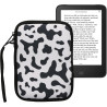 kwmobile Housse de Protection pour Liseuse - Étui de Protection 17 x 12 x 2 cm pour E-Reader en Néoprène - Noir-Blanc