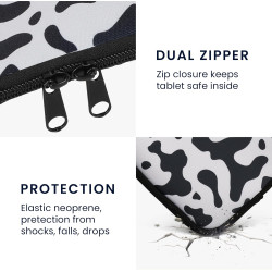 kwmobile Housse de Protection pour Liseuse - Étui de Protection 17 x 12 x 2 cm pour E-Reader en Néoprène - Noir-Blanc