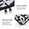 kwmobile Housse de Protection pour Liseuse - Étui de Protection 17 x 12 x 2 cm pour E-Reader en Néoprène - Noir-Blanc