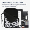 kwmobile Housse de Protection pour Liseuse - Étui de Protection 17 x 12 x 2 cm pour E-Reader en Néoprène - Noir-Blanc