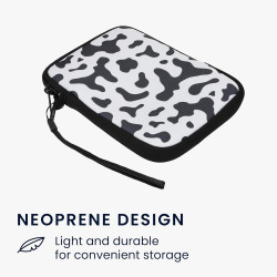 kwmobile Housse de Protection pour Liseuse - Étui de Protection 17 x 12 x 2 cm pour E-Reader en Néoprène - Noir-Blanc