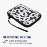 kwmobile Housse de Protection pour Liseuse - Étui de Protection 17 x 12 x 2 cm pour E-Reader en Néoprène - Noir-Blanc
