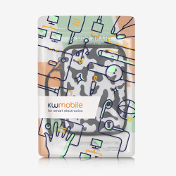 kwmobile Housse de Protection pour Liseuse - Étui de Protection 17 x 12 x 2 cm pour E-Reader en Néoprène - Noir-Blanc
