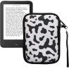kwmobile Housse de Protection pour Liseuse - Étui de Protection 17 x 12 x 2 cm pour E-Reader en Néoprène - Noir-Blanc