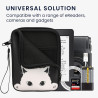 kwmobile Housse de Protection pour Liseuse - Étui de Protection 17 x 12 x 2 cm pour E-Reader en Néoprène - Noir-Blanc