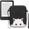 kwmobile Housse de Protection pour Liseuse - Étui de Protection 17 x 12 x 2 cm pour E-Reader en Néoprène - Noir-Blanc