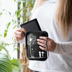 kwmobile Housse de Protection pour Liseuse - Étui de Protection 17 x 12 x 2 cm pour E-Reader en Néoprène - Blanc-Noir