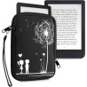 kwmobile Housse de Protection pour Liseuse - Étui de Protection 17 x 12 x 2 cm pour E-Reader en Néoprène - Blanc-Noir