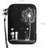 kwmobile Housse de Protection pour Liseuse - Étui de Protection 17 x 12 x 2 cm pour E-Reader en Néoprène - Blanc-Noir
