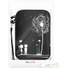 kwmobile Housse de Protection pour Liseuse - Étui de Protection 17 x 12 x 2 cm pour E-Reader en Néoprène - Blanc-Noir