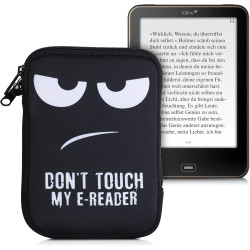 kwmobile Housse de Protection pour Liseuse - Étui de Protection 17 x 12 x 2 cm pour E-Reader en Néoprène - Blanc-Noir