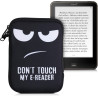 kwmobile Housse de Protection pour Liseuse - Étui de Protection 17 x 12 x 2 cm pour E-Reader en Néoprène - Blanc-Noir