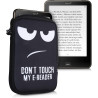 kwmobile Housse de Protection pour Liseuse - Étui de Protection 17 x 12 x 2 cm pour E-Reader en Néoprène - Blanc-Noir