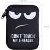 kwmobile Housse de Protection pour Liseuse - Étui de Protection 17 x 12 x 2 cm pour E-Reader en Néoprène - Blanc-Noir
