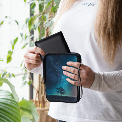 kwmobile Housse de Protection pour Liseuse - Étui de Protection 17 x 12 x 2 cm pour E-Reader en Néoprène - Bleu-Gris-Noir