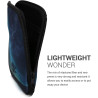 kwmobile Housse de Protection pour Liseuse - Étui de Protection 17 x 12 x 2 cm pour E-Reader en Néoprène - Bleu-Gris-Noir