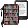 kwmobile Housse de Protection pour Liseuse - Étui de Protection 17 x 12 x 2 cm pour E-Reader en Néoprène - Bleu-Vert-Fuchsia