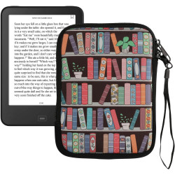 kwmobile Housse de Protection pour Liseuse - Étui de Protection 17 x 12 x 2 cm pour E-Reader en Néoprène - Bleu-Vert-Fuchsia