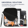 Kwmobile housse de protection pour liseuse - étui de protection 17 x 12 x 2 cm pour e-reader en néoprène - orange-noir-blanc